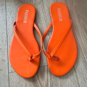 Women's Orange Flip Flops
